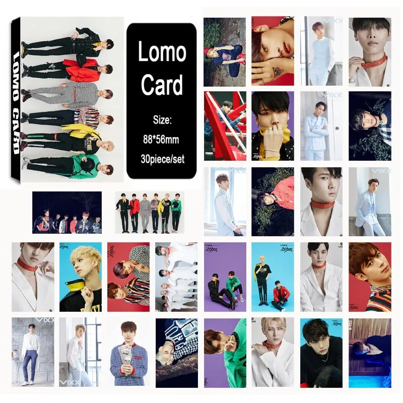 KPOP vixx LR альбом LOMO карты k-pop Новая мода самодельная бумажная фото карта HD Фотокарта