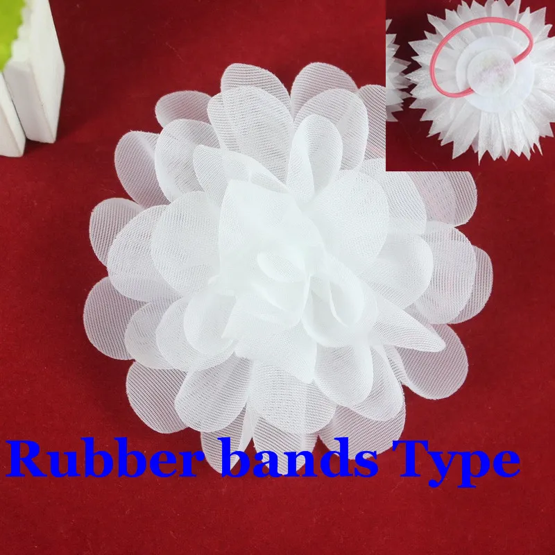 Hair Bands White Цветок упругих волос связей резинки для Заколки для волос аксессуары для isnice повязка для девочки детские заколки украшения с заколка - Цвет: Hair Bands White