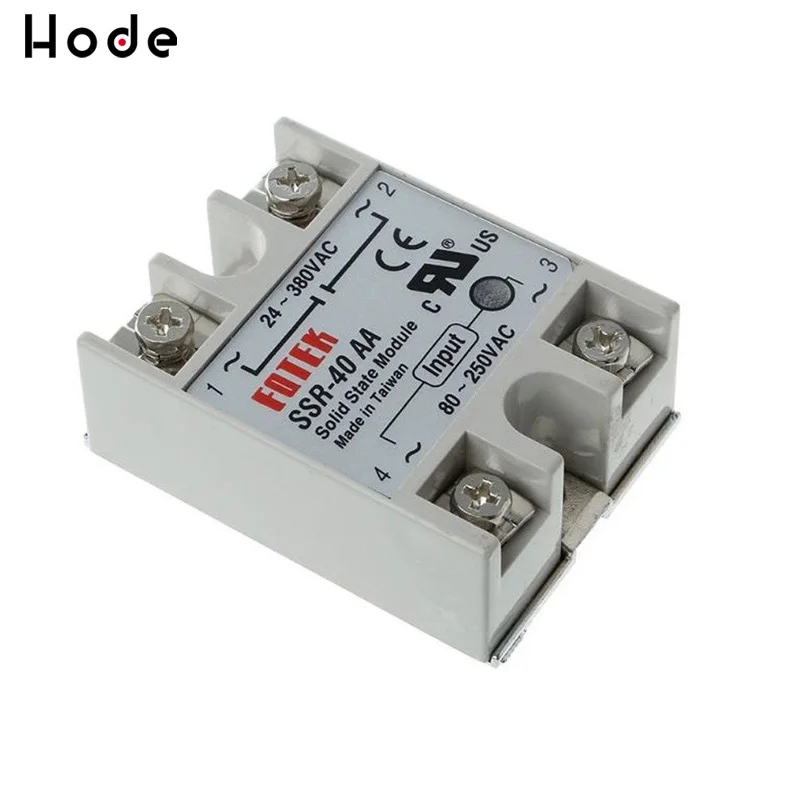 Твердотельное реле SSR 25AA 25A 40A AC Control Relay 80 250VAC TO 24 380VAC 40AA|Реле| |