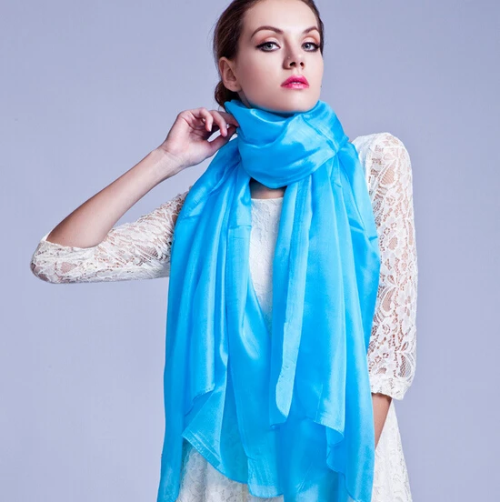 [SLKSCF] x см Модный дизайн семнадцать разных цветов Шелковый шифоновый шарф супер