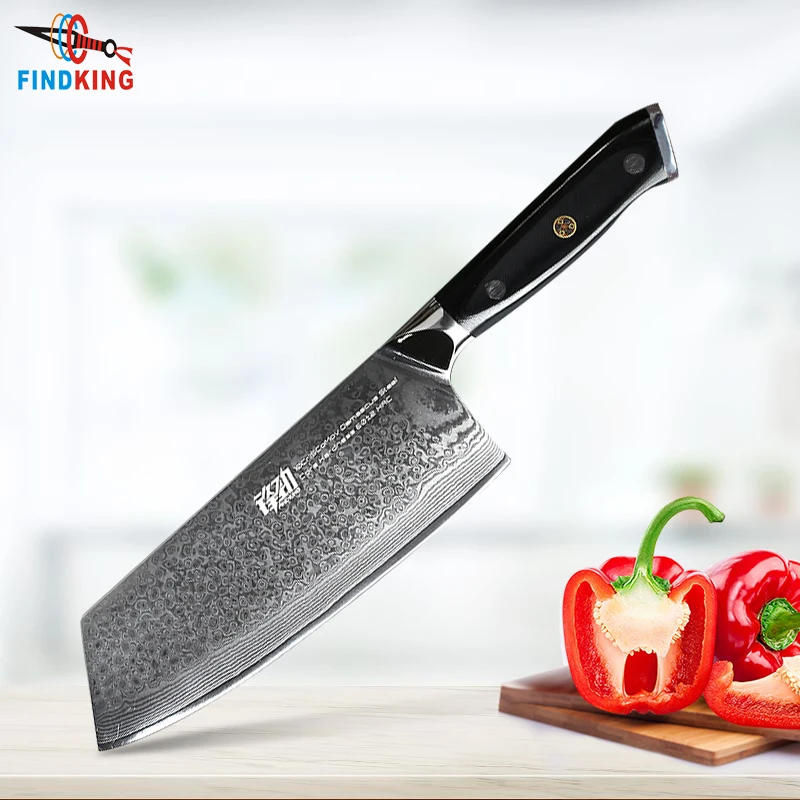 FINDKING G10 нож с ручкой из дамасской стали 7-дюймовый профессиональный для мясника 67