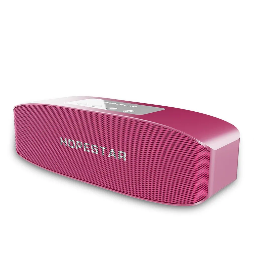 Розовый HOPESTAR H11 Динамик FM радио Беспроводной громкий Динамик стерео звук MP3 музыкальный плеер Поддержка карты памяти мобильного Мощность - Цвет: Розовый