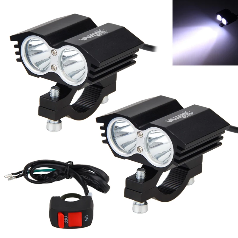 2 шт 12V 36V 30W 6500K 3000LM 2x XM L T6 светодиодный мотоциклетный головной светильник спот
