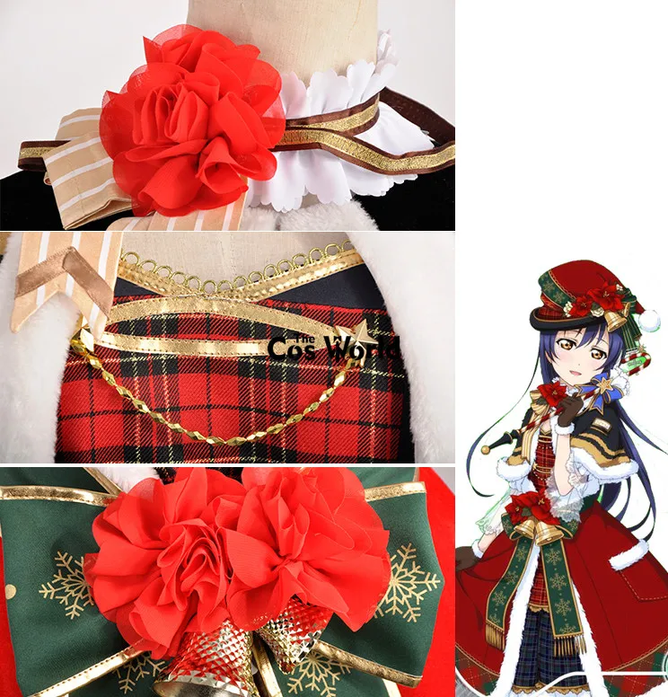Love Live School Idol Project Sonoda Umi рождественское платье-топ без рукавов плащ униформа