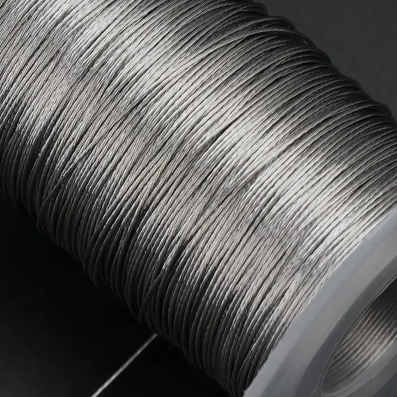 

100m 304 Stainless Steel Wire Rope Soft Fishing Lifting Cable 17 Clothesline With 30 Aluminum Ferrules