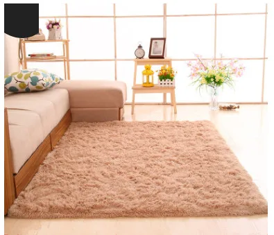 light brown Супер мягкий ковер из шелковой шерсти, современный ковер для дома, шелковые Коврики для спальни, Детский ковер для детской комнаты, Детский ковер - Цвет: light brown
