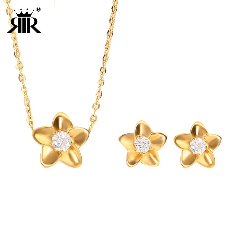 Женский ювелирный комплект из колье и серёг нержавеющей стали|wedding jewelry sets|jewelry