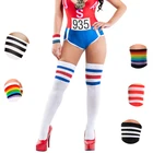 Хлопковые гольфы выше колена, сексуальные женские, для девушек, чулки для чирлидинга, модные, в стиле Харадзюку SW117, размера плюс