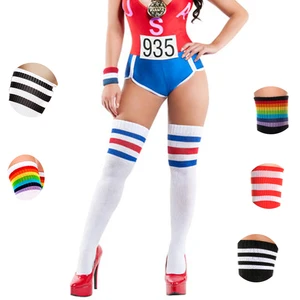 Хлопковые гольфы выше колена, сексуальные женские, для девушек, чулки для чирлидинга, модные, в стиле Харадзюку SW117, размера плюс