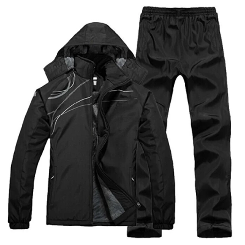 Термальный спортивный костюм мужская спортивная одежда с флисовой подкладкой