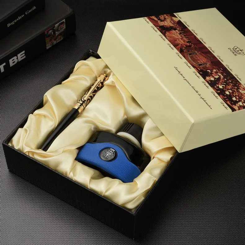 Duke Высокое качество черный и золотой 0,5 мм авторучка с бутылкой чернильные ручки набор для Рождественский подарок