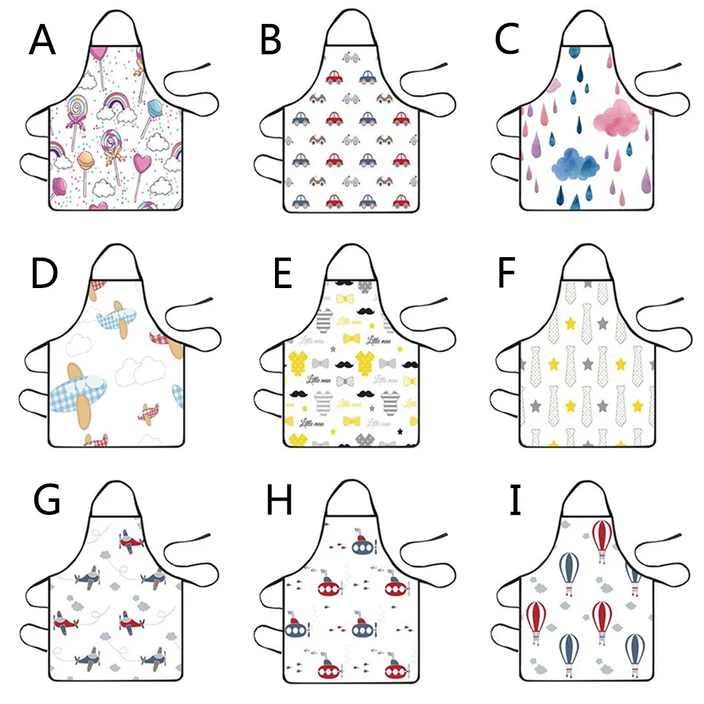 Новый дом Водонепроницаемый Милый Картонная Кухонная Ресторанная Кухонная Фартук Фартуки Пластиковое Покрытие Для Продуктов Аксессуары Для Кухни 64P.