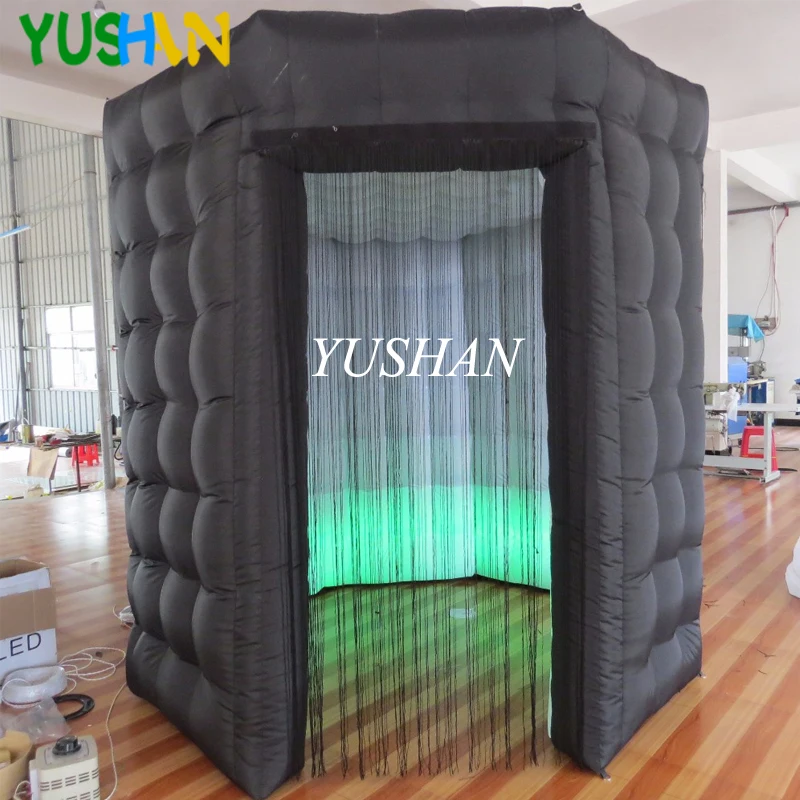 Новый дизайн моды Черный и белый цвета octagon Надувной photo booth 2 входа Портативный