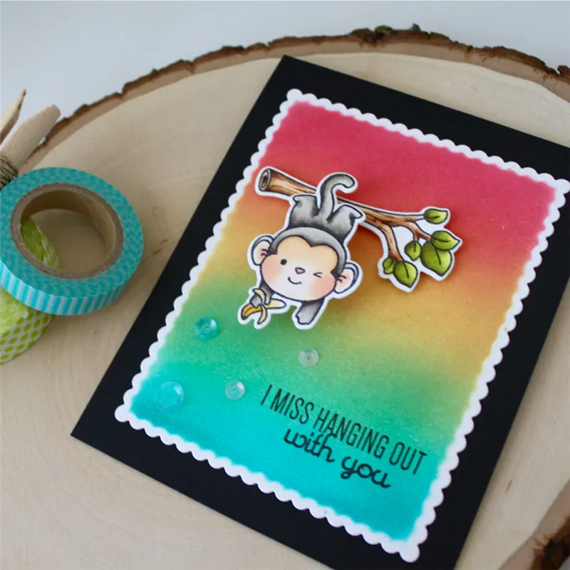 GJCrafts поделки штампы животные обезьяна металлические Вырубные штампы для штампов Скрапбукинг альбом тиснение трафарет карты новые металлические штампы