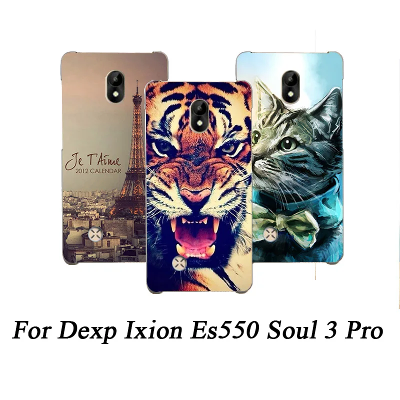 Мягкий чехол из ТПУ для Dexp Ixion Es550 Soul 3 Pro чехлы с рисунком волка кошки розы