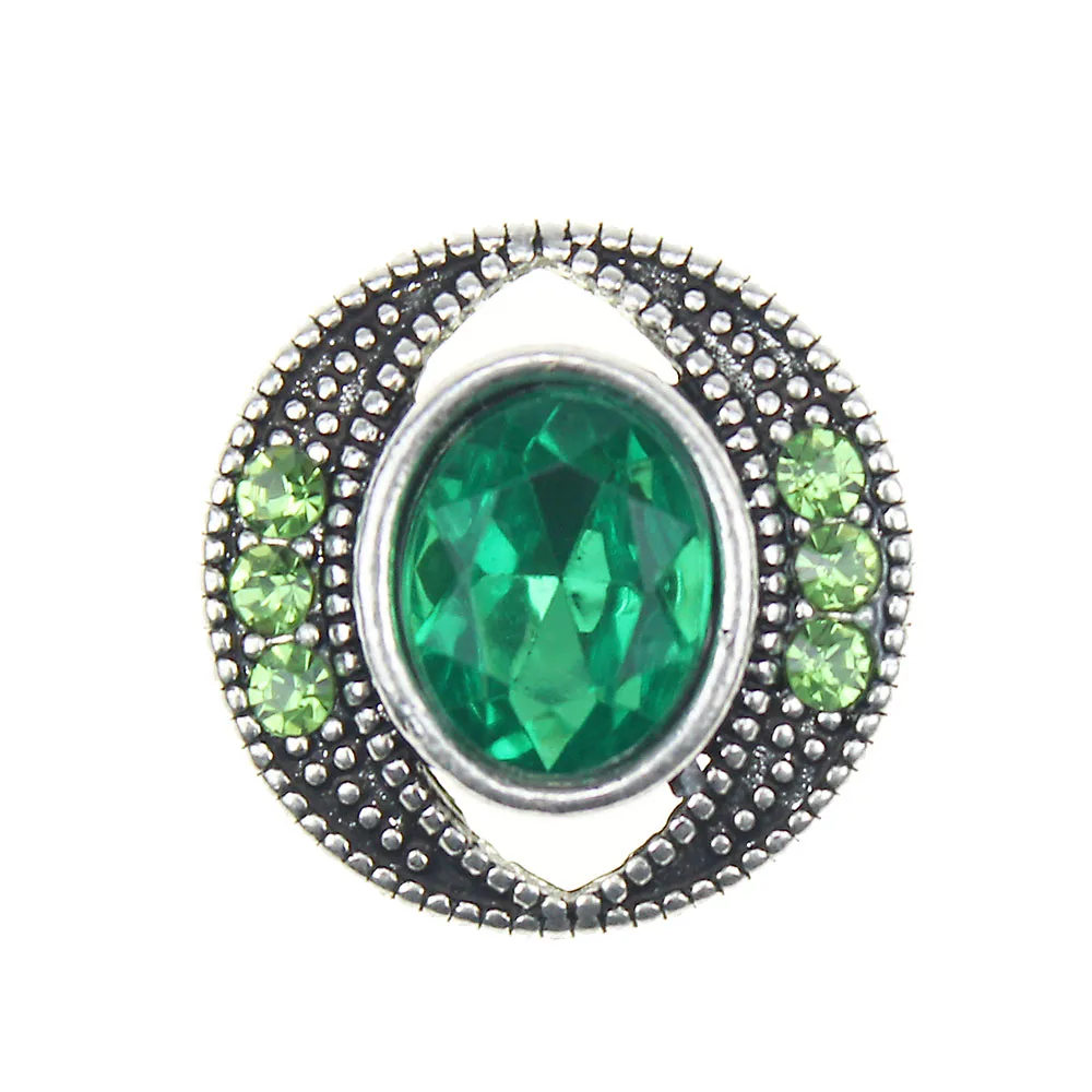 Кнопки для ювелирных изделий с круглой металлической основой диаметром 18 мм, с рисунком из страз и разноцветными вставками, в комплекте из 10 штук, подходят для браслетов.