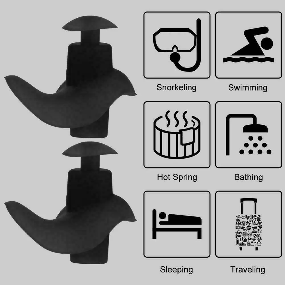 1 пара беруши экологические силиконовые спиральные водонепроницаемые