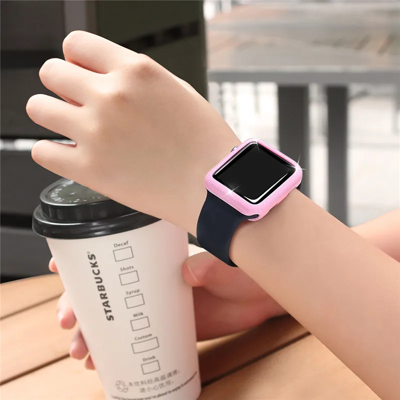 Модный шикарный женский чехол для часов Apple Watch iWatch 1 2 3 Flash мягкий ТПУ 42 мм 38