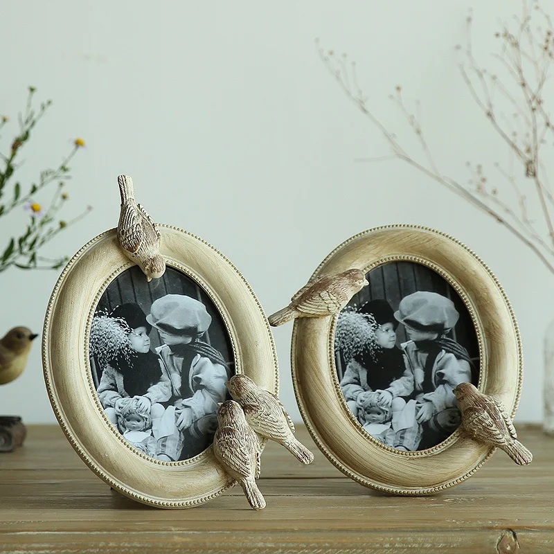 The European and American country creative bird 6 inch table retro photo frame Home Furnishing decoration | Дом и сад