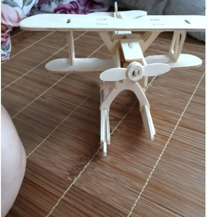 1 шт. легко дерево 3D DIY головоломки модель наборы автомобиль самолет лайнер