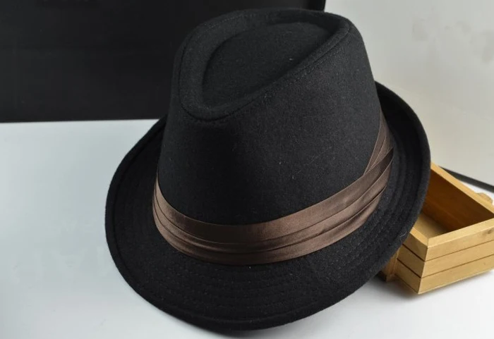 Новая шляпа котелок мужская повседневная Кепка fedora украшенная шелковыми