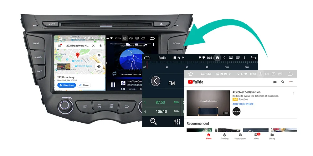 Belsee Aftermarket Android 9,0 автомобильный стерео радио для hyundai Veloster 4 ГБ 32 ГБ 8 ядерный gps-навигация, dvd-плеер Авторадио 2 Din