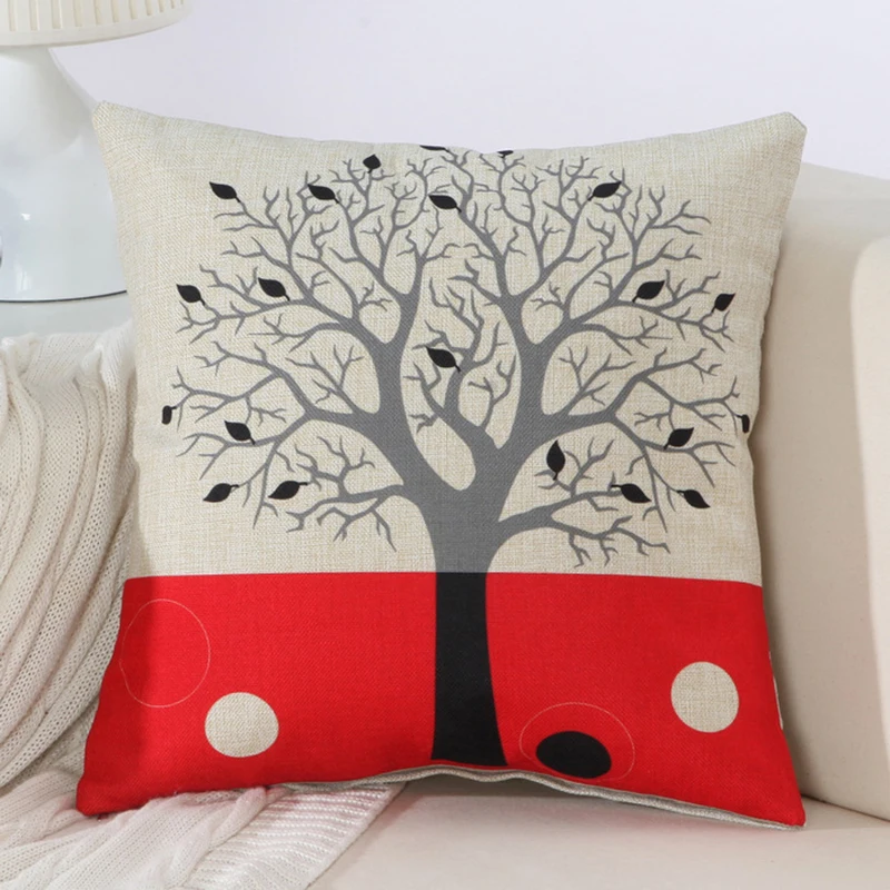 Квадратная подушка с принтом растений и деревьев 45 см|cushion diy|plants cushionpillows case pillow |