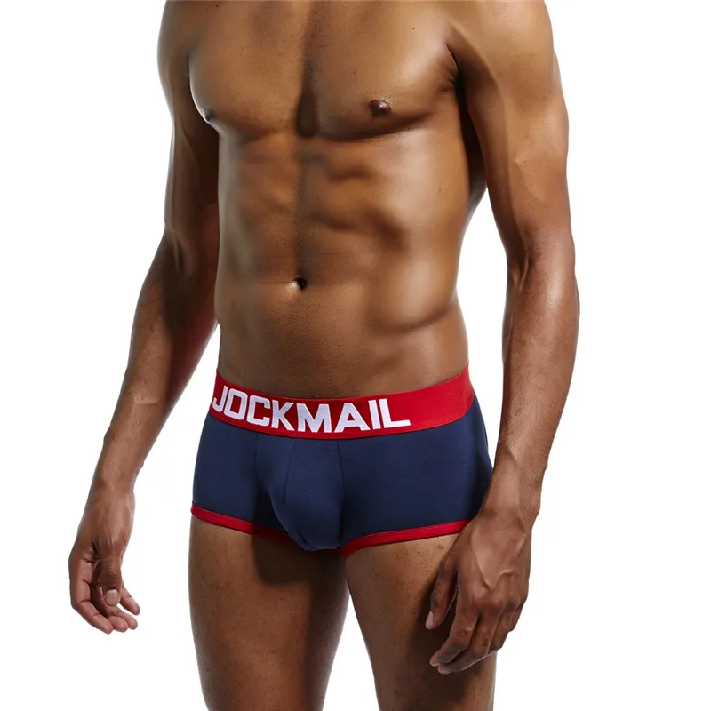 JOCKMAIL, фирменное Мужское нижнее белье, боксеры, шорты для геев, с мешочком для пениса, cueca, боксеры, calzoncillos hombre, мужские боксеры, шорты, трусы для сна