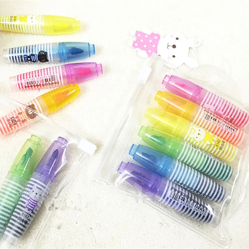 Новинка 4 шт./лот флуоресцентные маркеры ярких цветов для детей школьные и