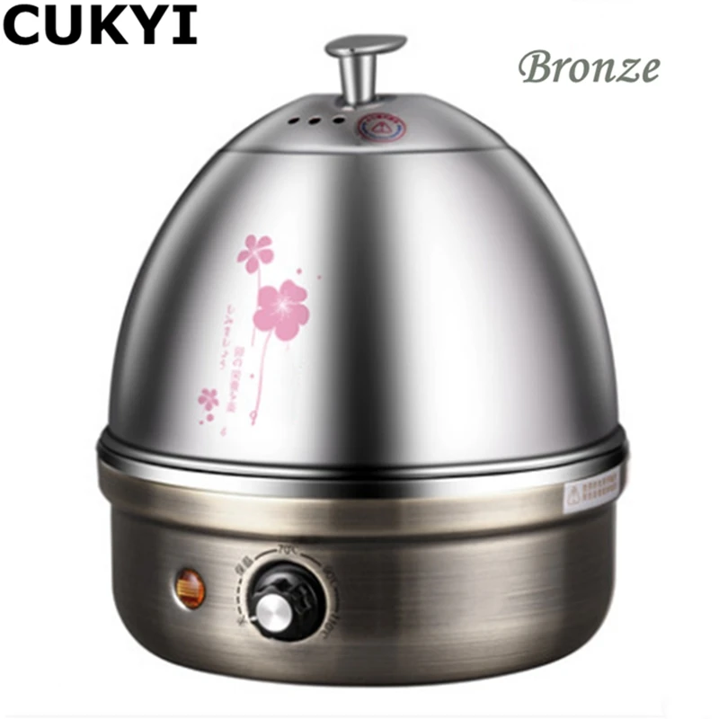 Bronze CUKYI 380 Вт 220 В/50 Гц 7 яиц различные цвета многофункциональный электрический котел из нержавеющей стали мини-пароварка кухонный инструмент для приготовления пищи - Цвет: Bronze