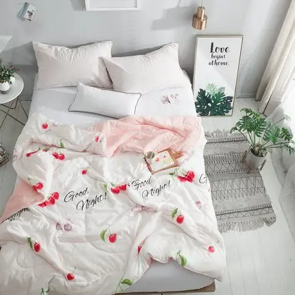 Летнее хлопковое покрывало постельные принадлежности тонкие одеяла с рисунком