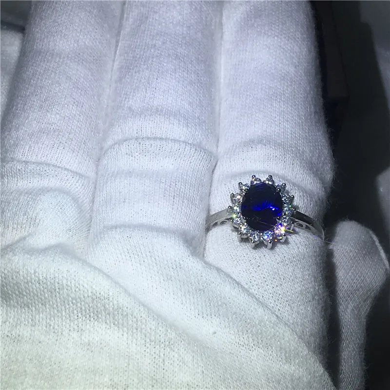 Choucong изящное Ювелирное кольцо Диана 2ct AAAAA Циркон 100% Настоящее серебро 925 пробы