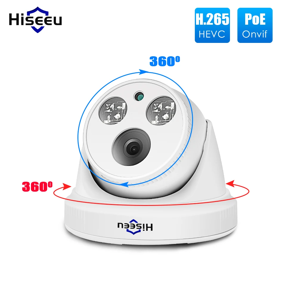 IP камера Hiseeu 1080P POE H.265 2 Мп цилиндрическая видеонаблюдения ONVIF для системы NVR