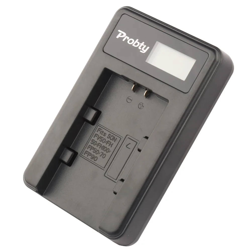 PROBTY NP-FV50 NP FV50 Камера Батарея + ЖК-дисплей USB Зарядное устройство для SONY HDR CX390 290E PJ510