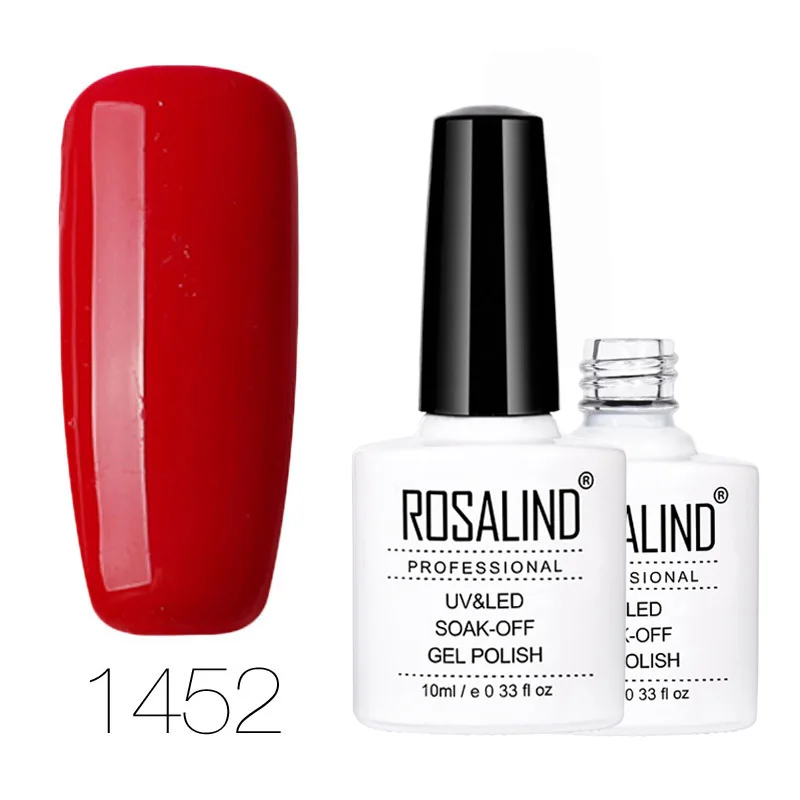 ROSALIND гель 1S 10 мл 1323-1465 классический цветной Гель-лак для ногтей Need Top Base гель-лаки для наращивания ногтей - Цвет: 1452
