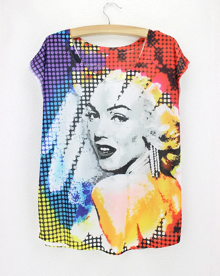 Белая футболка с цветочным принтом camiseta mujer женская мокрых шагов 2015 модная Новая
