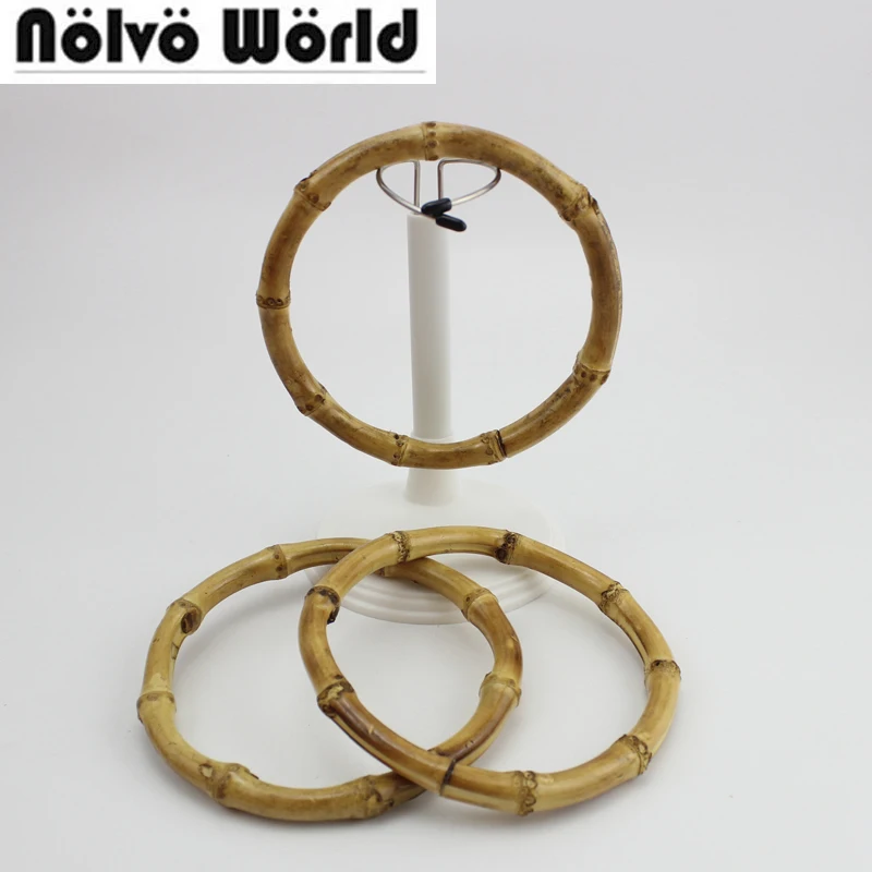 10 пар = 20 штук, 12 см бамбуковая Ручка для сумки DIY аксессуары бамбуковая ручка для кошелька ручное кольцо натуральная бамбуковая ручка
