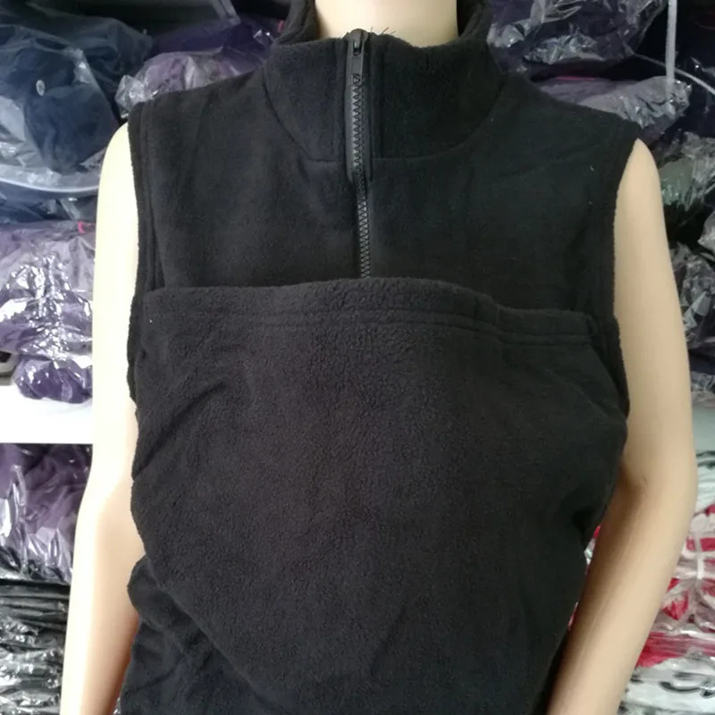 Maternity Kangaroo Pet Hoodie Pouch Winter Sleeveless Sweater Vest Baby Carrier Jacket Kangaroo Maternity Outerwear Coat S-XL