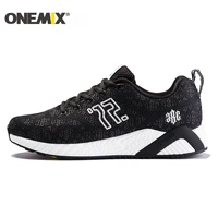 onemix unisex sneakers breathable mesh men running shoes outdoor reflective fitness training platform footwear women sport shoes