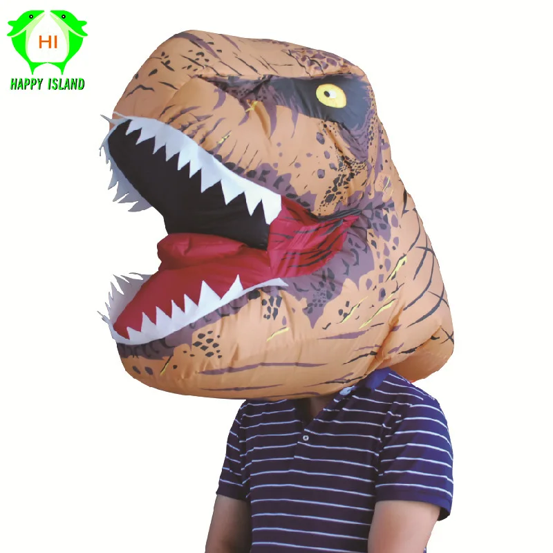 T REX динозавр надувные костюмы с капюшоном для мужчин юрский парк Rex маскарадные