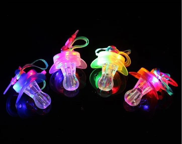 8*5 см цветная светодиодная мигающая соска мягкий светильник игрушка Цепочки и