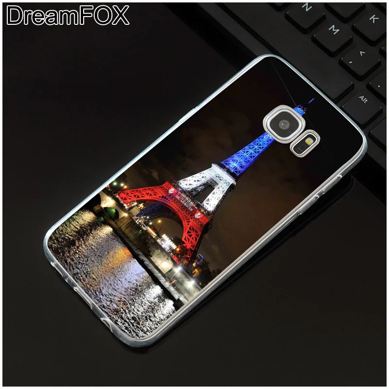 DREAMFOX M122 Paris Eiffel Tower Soft TPU Silicone Cover Case For Samsung Galaxy S5 S6 S7 S8 S9 S10 5G S10E Lite Edge Plus |