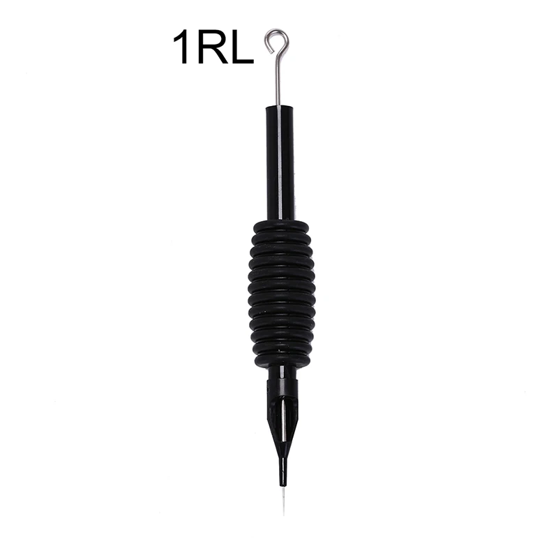Ручка татуировки с медицинской стальной иглой 19 мм круглый вкладыш 1RL 3RL 5RL 7RL 9RL 11RL 13RL 15RL черные одноразовые иглы татуировки 1 шт