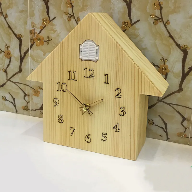 Creative Wooden Cuckoo Clock Living Room Wall Bird Alarm Children's Pendant Christmas New Year Decor | Дом и сад