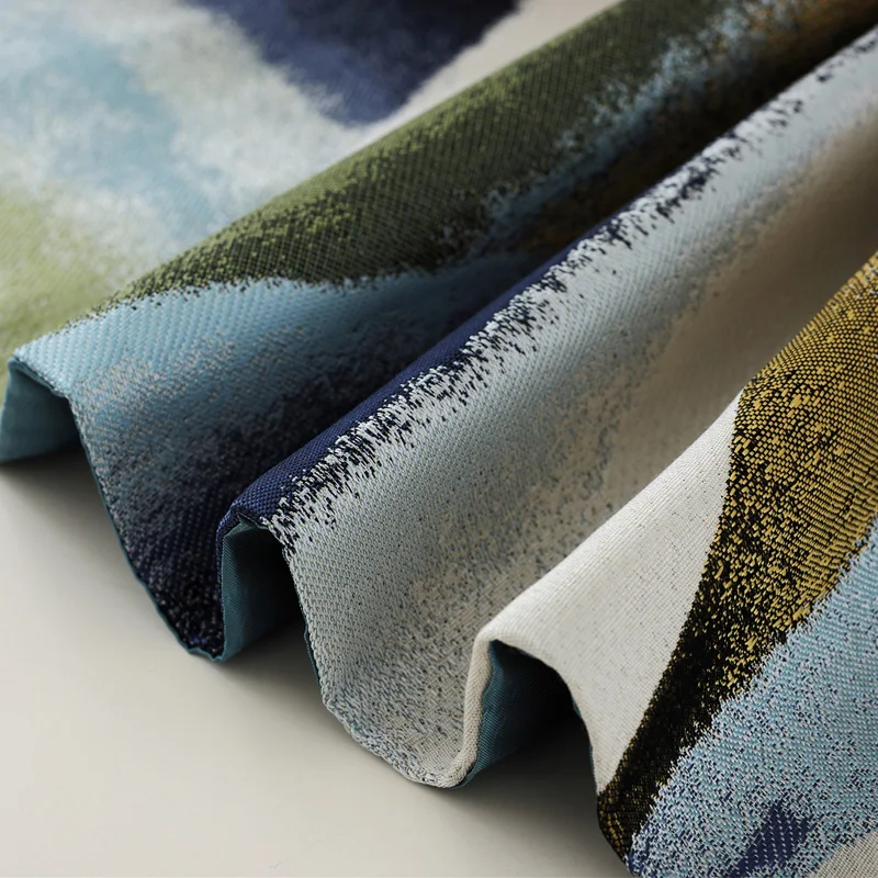 DUNXDECO скатерть из хлопчатобумажной смесовой ткани с синими геометрическими