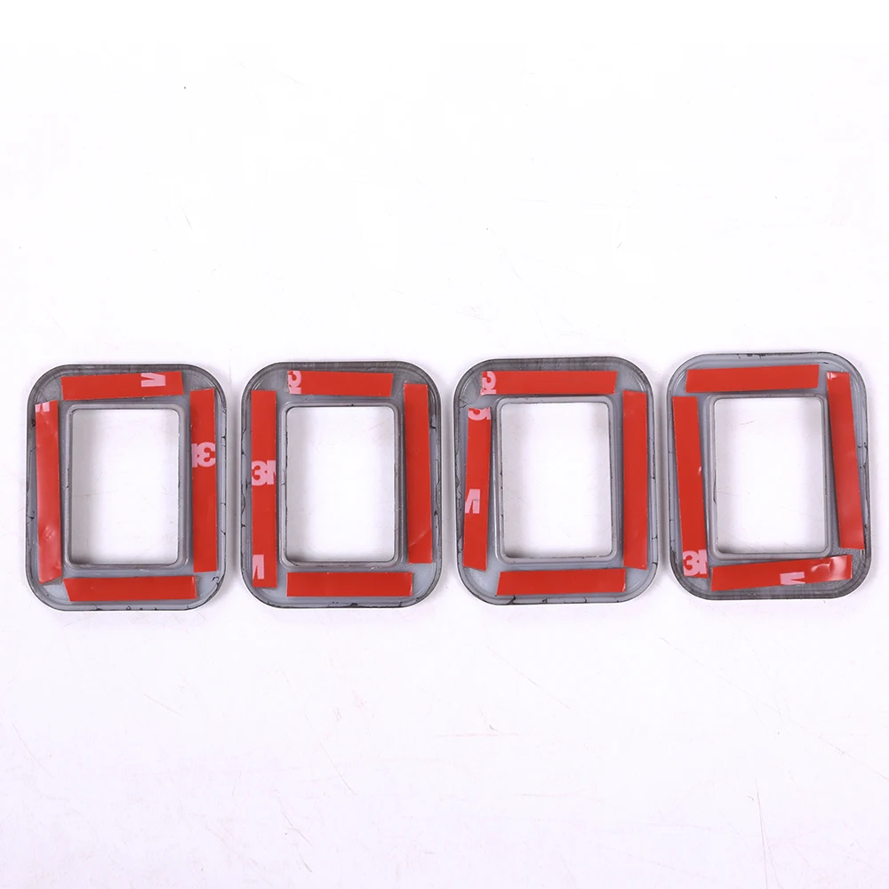 

4 Pcs For Land Rover Discovery Sport 2015-2017 ABS Black Wood Grain Children Lock Frame Cover Trim Car Accessory