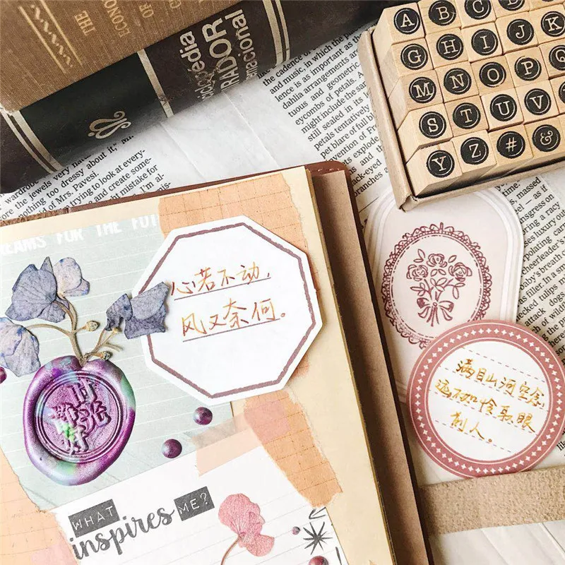 30 шт./упак. Винтаж с местом для записей Стикеры Скрапбукинг Творческий офисные