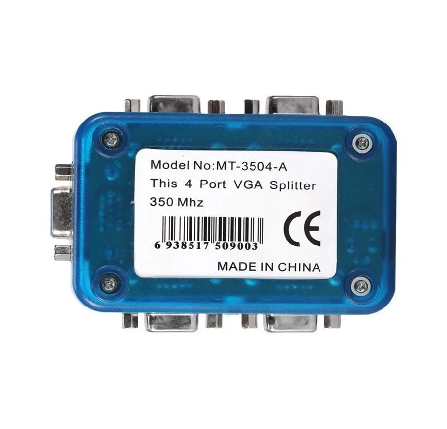 MT-VIKI 350Mhz 4 Port VGA Video Splitter Distributor I input to Output 1 PC computer monitors Maituo 3504A | Электроника