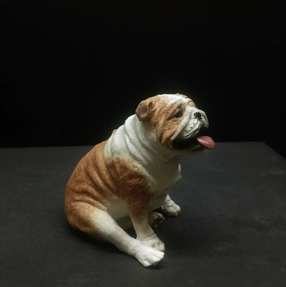 Hand made смолы ремесла Мини Декоративной Смолы Pet Британский Бульдог имитационная