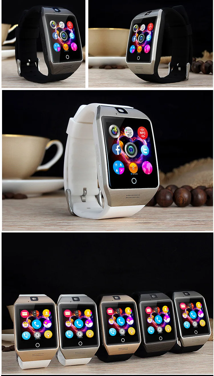 MOCRUX Q18 Шагомер Смарт часы с сенсорным экраном камера Поддержка TF карты Bluetooth smartwatch для Android IOS Телефон